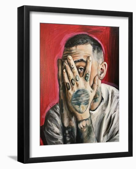 Mac Miller, C.2020 (Acrylic on Canvas)-Blake Munch-Framed Giclee Print