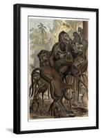 Macaques by Alfred Edmund Brehm-Stefano Bianchetti-Framed Giclee Print
