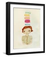 Macaroon Girl, 2009 (Felt Tip on Paper)-Bella Larsson-Framed Giclee Print