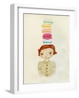 Macaroon Girl, 2009 (Felt Tip on Paper)-Bella Larsson-Framed Giclee Print