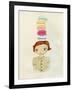 Macaroon Girl, 2009 (Felt Tip on Paper)-Bella Larsson-Framed Giclee Print