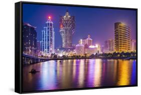 Macau, China Skyline-SeanPavonePhoto-Framed Stretched Canvas