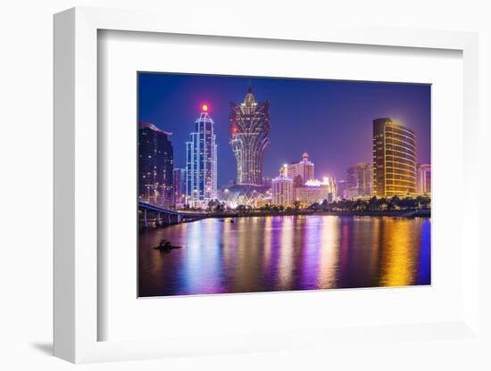 Macau, China Skyline-SeanPavonePhoto-Framed Photographic Print