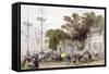 Macau Facade Great Temple-Thomas Allom-Framed Stretched Canvas