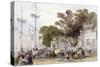 Macau Facade Great Temple-Thomas Allom-Stretched Canvas