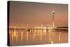 Macau Tower at Sunset, Macau, China, Asia-Ian Trower-Stretched Canvas