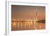 Macau Tower at Sunset, Macau, China, Asia-Ian Trower-Framed Photographic Print