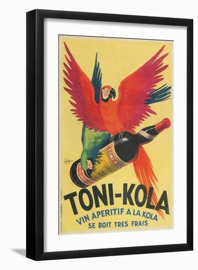 Macaws with Bottle of Kola Liqueur-null-Framed Art Print