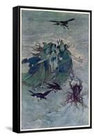 Macbeth, Act I Scene III: The Three Witches: "So Wither'd and Wild in Their Attire"-Charles Folkard-Framed Stretched Canvas