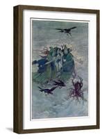 Macbeth, Act I Scene III: The Three Witches: "So Wither'd and Wild in Their Attire"-Charles Folkard-Framed Art Print