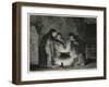 Macbeth, Act IV Scene I: The Witches in Their Cavern Gathered Around the Boiling Cauldron-J. Thompson-Framed Art Print