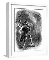 Macbeth and Banquo Encountering the Three Witches, 1858-John Gilbert-Framed Giclee Print