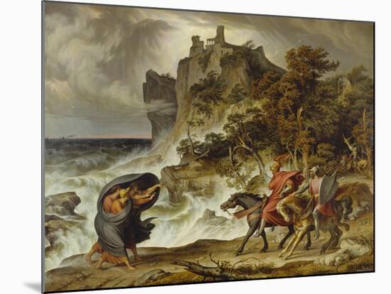 Macbeth and the Three Witches, 1829-30-Joseph Anton Koch-Mounted Giclee Print