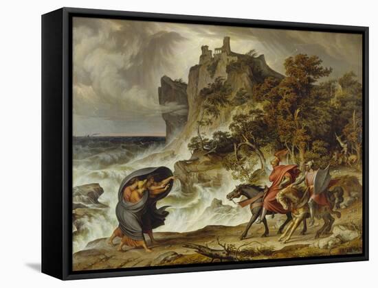 Macbeth and the Three Witches, 1829-30-Joseph Anton Koch-Framed Stretched Canvas