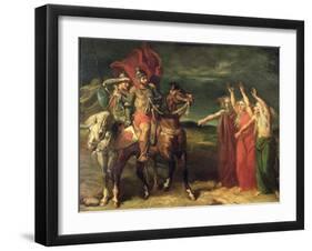 Macbeth and the Three Witches, 1855-Theodore Chasseriau-Framed Giclee Print