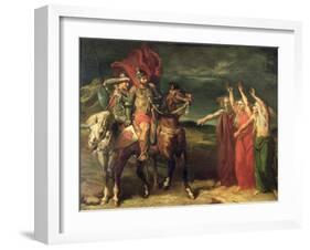 Macbeth and the Three Witches, 1855-Theodore Chasseriau-Framed Giclee Print