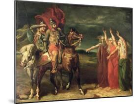 Macbeth and the Three Witches, 1855-Theodore Chasseriau-Mounted Giclee Print