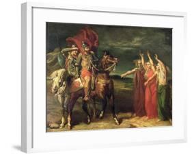 Macbeth and the Three Witches, 1855-Theodore Chasseriau-Framed Giclee Print
