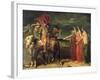 Macbeth and the Three Witches, 1855-Theodore Chasseriau-Framed Giclee Print