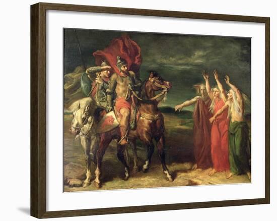 Macbeth and the Three Witches, 1855-Theodore Chasseriau-Framed Giclee Print