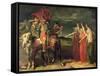 Macbeth and the Three Witches, 1855-Theodore Chasseriau-Framed Stretched Canvas