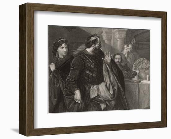 Macbeth, He Alone Sees Banquo's Ghost at the Banquet-M. Adamo-Framed Photographic Print