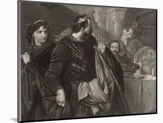 Macbeth, He Alone Sees Banquo's Ghost at the Banquet-M. Adamo-Mounted Photographic Print