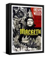 Macbeth, Jeanette Nolan, Orson Welles, Italian Poster Art, 1948-null-Framed Stretched Canvas