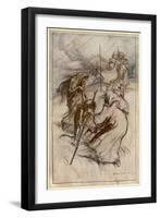 Macbeth Meets Witches-Arthur Rackham-Framed Art Print