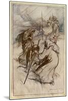 Macbeth Meets Witches-Arthur Rackham-Mounted Art Print