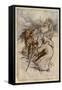 Macbeth Meets Witches-Arthur Rackham-Framed Stretched Canvas