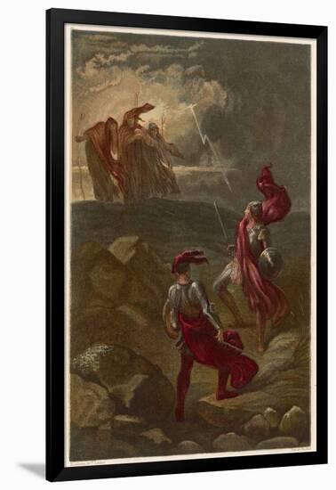 Macbeth, The Meeting with the Witches on the Heath-Joseph Kronheim-Framed Art Print