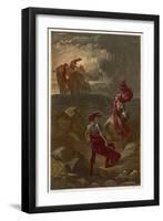 Macbeth, The Meeting with the Witches on the Heath-Joseph Kronheim-Framed Art Print