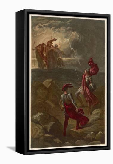 Macbeth, The Meeting with the Witches on the Heath-Joseph Kronheim-Framed Stretched Canvas