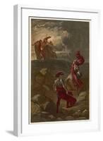 Macbeth, The Meeting with the Witches on the Heath-Joseph Kronheim-Framed Art Print