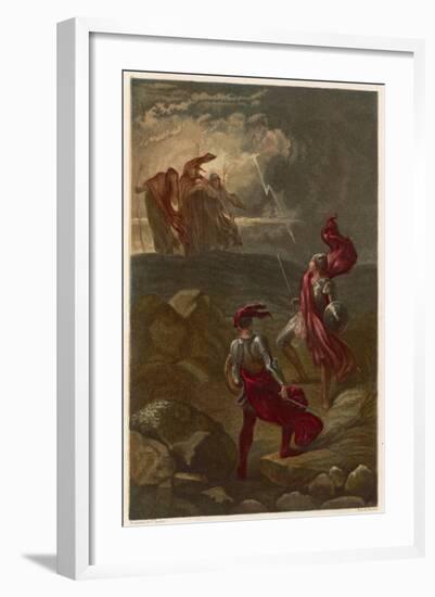 Macbeth, The Meeting with the Witches on the Heath-Joseph Kronheim-Framed Art Print