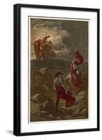 Macbeth, The Meeting with the Witches on the Heath-Joseph Kronheim-Framed Art Print