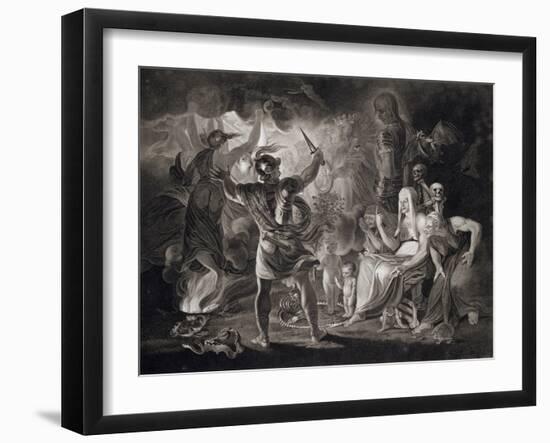 Macbeth, the Three Witches and Hecate in Act IV, Scene I of "Macbeth" by Shakespeare Published 1805-John & Josiah Boydell-Framed Giclee Print