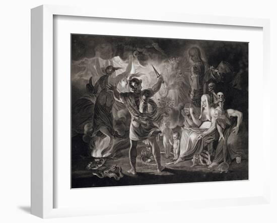 Macbeth, the Three Witches and Hecate in Act IV, Scene I of "Macbeth" by Shakespeare Published 1805-John & Josiah Boydell-Framed Giclee Print