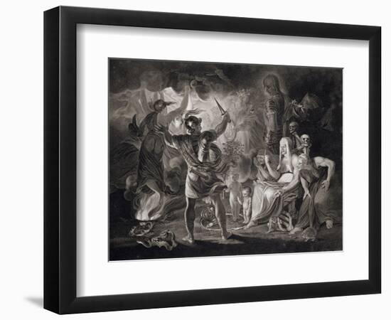 Macbeth, the Three Witches and Hecate in Act IV, Scene I of "Macbeth" by Shakespeare Published 1805-John & Josiah Boydell-Framed Giclee Print