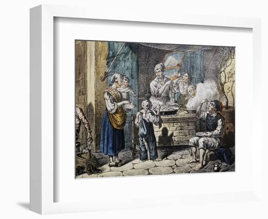 Maccaronaro, Print from the 19th Century-null-Framed Giclee Print