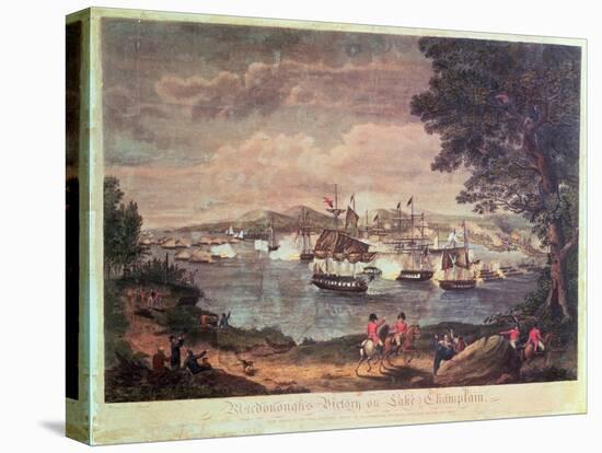 Macdonough's Victory on Lake Champlain and Defeat of the British Army at Plattsburg by General…-Hugh Reinagle-Stretched Canvas