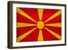 Macedonia Flag Design with Wood Patterning - Flags of the World Series-Philippe Hugonnard-Framed Premium Giclee Print