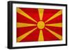 Macedonia Flag Design with Wood Patterning - Flags of the World Series-Philippe Hugonnard-Framed Premium Giclee Print