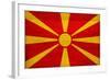 Macedonia Flag Design with Wood Patterning - Flags of the World Series-Philippe Hugonnard-Framed Art Print