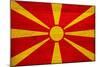 Macedonia Flag Design with Wood Patterning - Flags of the World Series-Philippe Hugonnard-Mounted Art Print