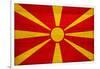 Macedonia Flag Design with Wood Patterning - Flags of the World Series-Philippe Hugonnard-Framed Art Print