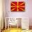 Macedonia Flag Design with Wood Patterning - Flags of the World Series-Philippe Hugonnard-Stretched Canvas displayed on a wall