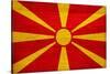 Macedonia Flag Design with Wood Patterning - Flags of the World Series-Philippe Hugonnard-Stretched Canvas