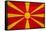 Macedonia Flag Design with Wood Patterning - Flags of the World Series-Philippe Hugonnard-Framed Stretched Canvas